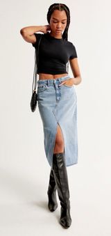 Abercrombie Denim Midi Skirt Photo 0