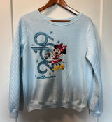 Walt Disney‎ World 2019 Quilted Crewneck Baby Blue Graphic Character Long Sleeve Photo 0