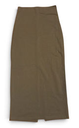 Free People Olive Green High Waisted Ponte Midi Skirt Back Slit Small Photo 0