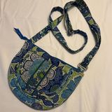 Vera Bradley Crossbody Bag Blue Green Floral Paisley Quilted‎ Cotton Handbag Photo 0