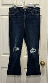 7 For All Mankind Kick Flare Jeans Womens 32 Ripped Knee Bootcut Denim Photo 0