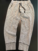 Aerie Womens Grey Marled Knit Joggers Zipper Pockets Drawstring Lounge Pants M Photo 0