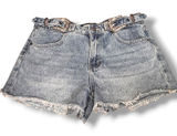Austin Landing Denim Shorts Cutoff Frayed Western Filigree Buckle Boho Festival Photo 0