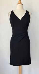 EXPRESS Vintage Late 90s Y2K Classic Black Wrap-Style Sleeveless Old Money Office Siren Photo 0