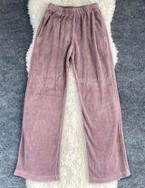 John Galt Velour Pants Mauve Pink Purple Anastasia Velvet Sweatpants Photo 0