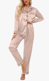 Pink Silk Pajamas Amazon Photo 0