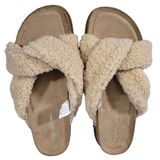 Treasure and Bond Sherpa Slide Sandals Cream Women Size 6‎ Comfort Cozy Warm Photo 0