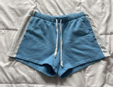 VS PINK Boyfriend Sweat‎ Shorts Womens Size Medium Blue White Pockets Active Photo 0