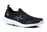 OOFOS OOmg Sport Slip On Lowtop Sneakers Shoes Black White Logo Womens 9 EU 40 Photo 0