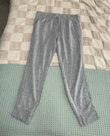 Lauren Ralph Lauren Gray Knit Jogger Pants Womens Size M Drawstring Tapered Photo 0