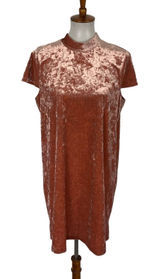 Madewell Dress Large Brown Short Sleeve Boho Casual Fall Workwear Chic Photo 0