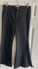 We the Free Womens 31 Free People Black Flare Leg‎ Denim Pants Photo 0