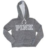 Pink Victoria's Secret Women's Size M Gray Long Sleeve Kangaroo Pocket Hoodie Photo 0