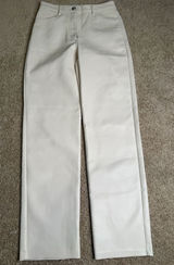 Wilfred Aritzia The Melina Faux Leather Wide Leg Pants‎ Cream Size 4 Photo 0