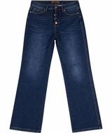 judy blue straight leg jeans button fly jeans 11/30 high rise dark wash Photo 0