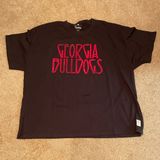 Pressbox Uga university of Georgia bulldogs black and red oversized t shirt size s/m Photo 0