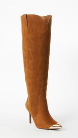 Suede Heeled Cowgirl Boots Photo 0