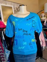 Vintage Y2K Aeropostale Aero Blue Graphic Crop Top Size M Photo 0