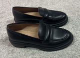 Madewell The Bradley Lugsole Black Leather Loafer Black 9.5 Chunky Preppy Y2K Photo 0