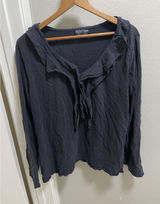Ralph Lauren Polo Jeans Co. Women Ruffled Collar Shirt XL Photo 0