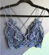 Free People FP One Adella Lace Bralette, Navy Blue, Size XS, VGUC Photo 0