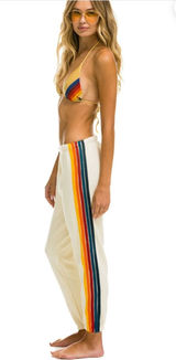 Aviator Nation Sweatpants 5 Stripe cream Photo 0