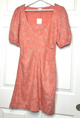 A New Day Floral Linen Blend Puff Sleeve Mini Dress Size 10 NWT Photo 0