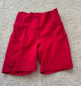 Red Fabletics biker shorts  Photo 0