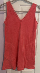 LAKE Pajamas Dress French Terry VNeck Coral Beach Pool Resort Coverup Cruise XXS Photo 0