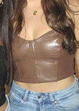 Express Leather Faux corset top Photo 0