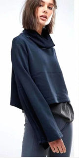 Free People FP Movement Salvation‎ Turtleneck Top in Navy Blue Size US Small Photo 0
