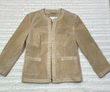 Marshall Fields Vintage 90s Womens Sz 6 M Suede Over Coat‎ Jacket Blazer Photo 0