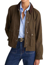 NWD Madewell The Billie Short Jacket Trench Green Barn Coat Women’s XL Photo 0