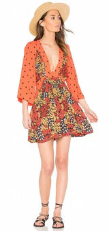 Free People Tallula Dress Cherry Combo Print Size Small Photo 0