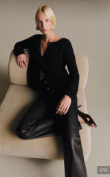 Sezane Gaspard Cardigan Black Mohair Alpaca Knit Sweater Size S Photo 0