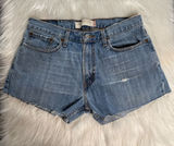 Levi’s Faded Whiskered High Rise Denim Cut Offs from Mens Jeans Photo 0