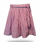 Vintage Forever Medium Red White Striped Mini Skirt Made USA Coquette Twee Photo 0