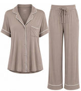 Cozy Earth Women’s Bamboo Pajama Set XS/ Small Short Sleeve Shirt Long Pant READ Photo 0
