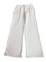 Brandy Melville Cream Wide Leg Sweatpants Waffle Knit Stretch Size Small Women's Photo 0