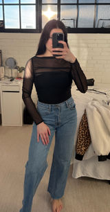 Abercrombie Mesh Long Sleeve Bodysuit Photo 0