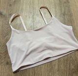 Open‎ Edit | Women's Blush Pink Adjustable Cropped Camisole Top Bra, Size M Photo 0