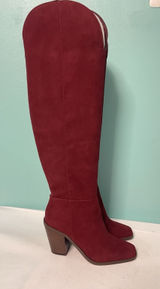 Jessica Simpson Ravyn Women's Over-The-Knee Zipper Boots Burgundy Size‎ 5 Photo 0