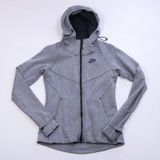 Nike Tech Fleece Hoodie Women XS Gray Full Zip Scuba Neck Jacket 842845-092 Photo 0