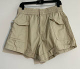 Abercrombie & Fitch High Rise Cargo Utility Cotton Shorts Tan Neutral Medium Photo 0