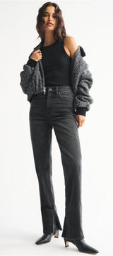 Abercrombie Ultra High Rise 90s Straight Jean Vintage Comfort Stretch Sz 2L Photo 0