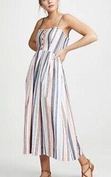 Free People Lilah Pleated Tube Midi Dress cotton summer lightweight adjustable Photo 0