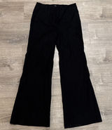 Maeve Anthropologie Naomi Wide Leg Trousers Pants Linen Blend Mid Rise‎ Black 12 Photo 0
