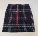 White House Black Market Tweed Skirt Size 00 Black and Red Photo 0