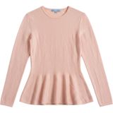 Antonio Melani Pink 100% Cashmere Peplum Crew Neck Sweater XS Long Sleeve Photo 0