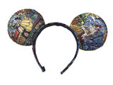 Beauty & The Beast Stained Glass Disney Mickey Mouse Ear Headband Photo 0